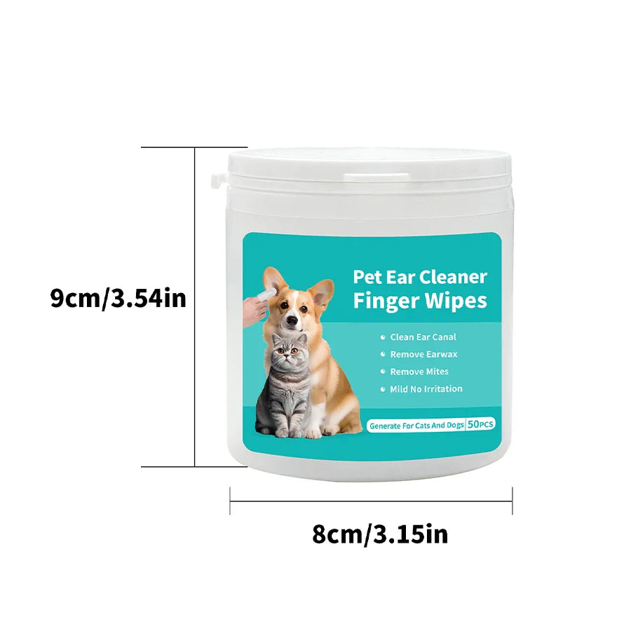 Pet Ear Wipes for Dogs & Cats – Easy Otic Cleaning