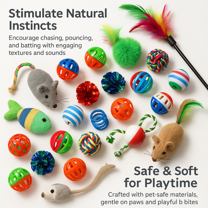 Kitten Toys Variety Pack – Interactive Play Set for Curious Cats