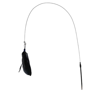 Cat Teaser Stick with Suction Cup – Long-Lasting Feather Wand Toy