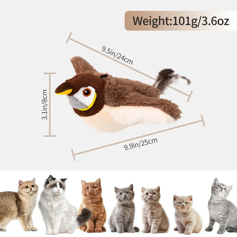 Flapping Bird Cat Toy – Interactive Catnip Plush