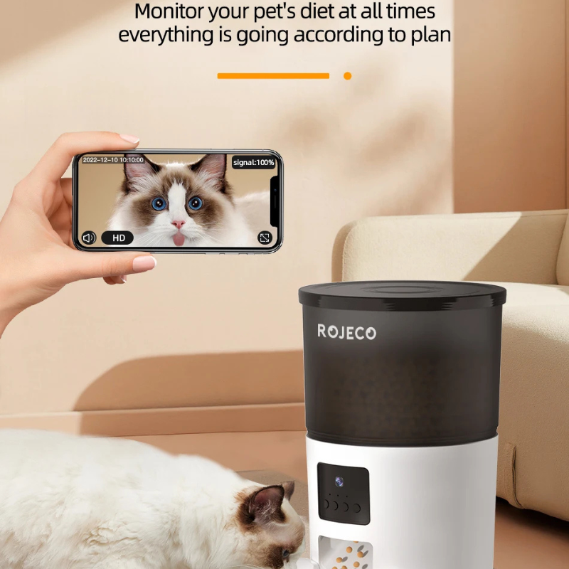 Auto Cat Feeder with Camera – App-Controlled Pet Dispenser