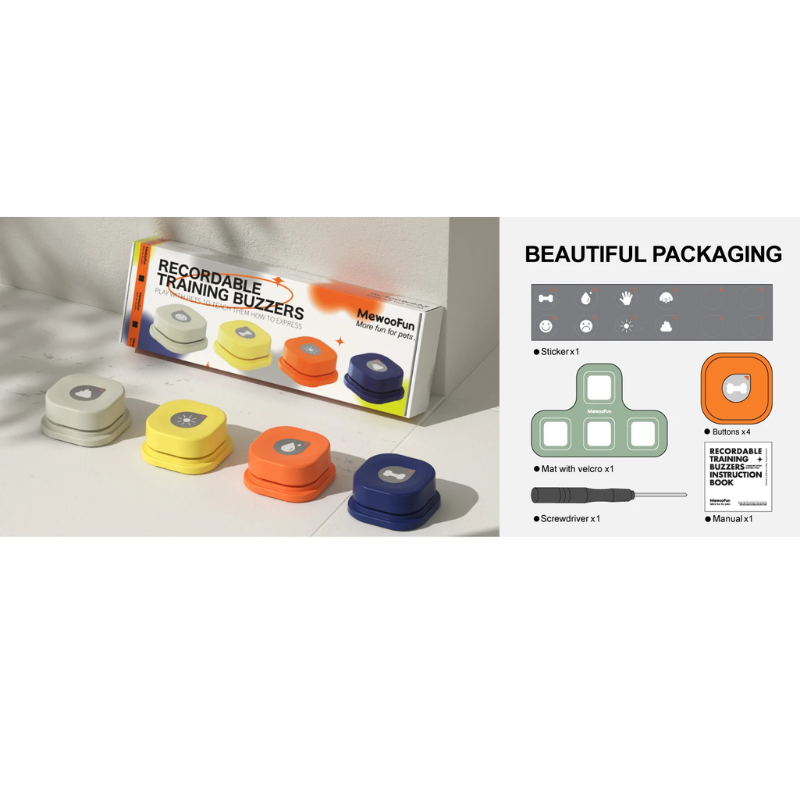 MEWOOFUN Dog Talking Buttons for Pet Communication Toy