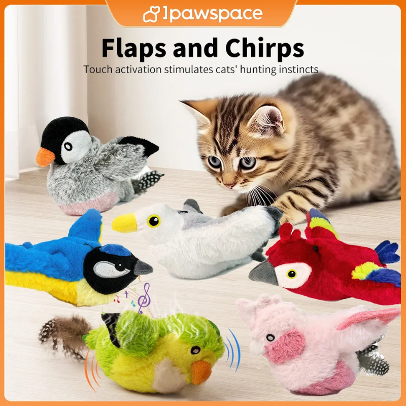 Flapping Bird Cat Toy – Interactive Catnip Plush