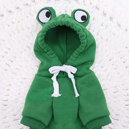 Cute Frog Pet Sweater – Green Hoodie for Small & Medium Dogs