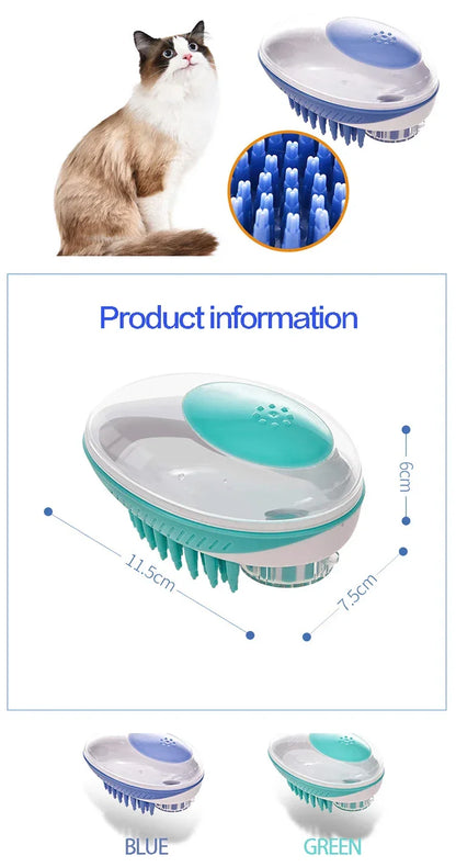 2-in-1 Pet Bath Brush – Soft Silicone Dog Cat Grooming & Massage Comb