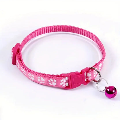 Colorful Adjustable Cat Collar with Bell
