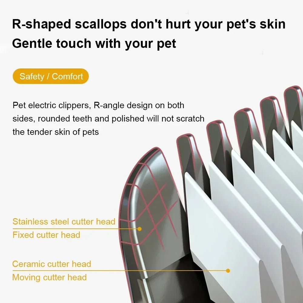 Professional Pet Hair Clipper – USB Grooming Trimmer for Dogs & Cats