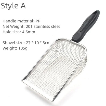 Stainless Steel Cat Litter Scoop with Long Handle | Durable & Easy to Use