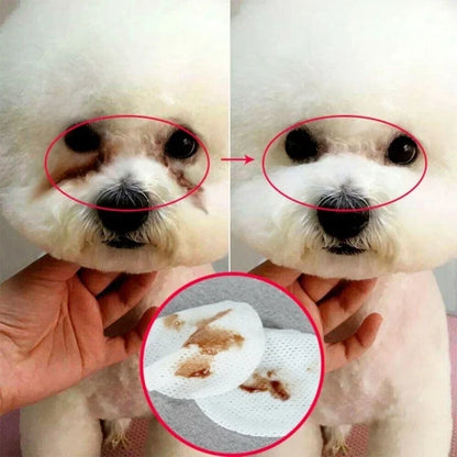 130 Pcs Dog & Cat Eye Wipes Tear Stain Remover