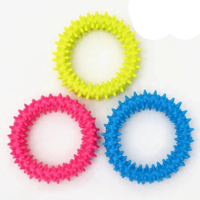 Rubber Bite-Resistant Dog Toy – Teeth Cleaning Chew Toy for Small Dogs