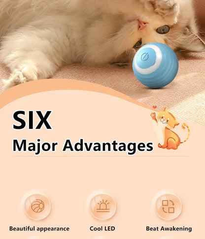 2PCS Smart Cat Toys – Auto Rolling Interactive Ball Set