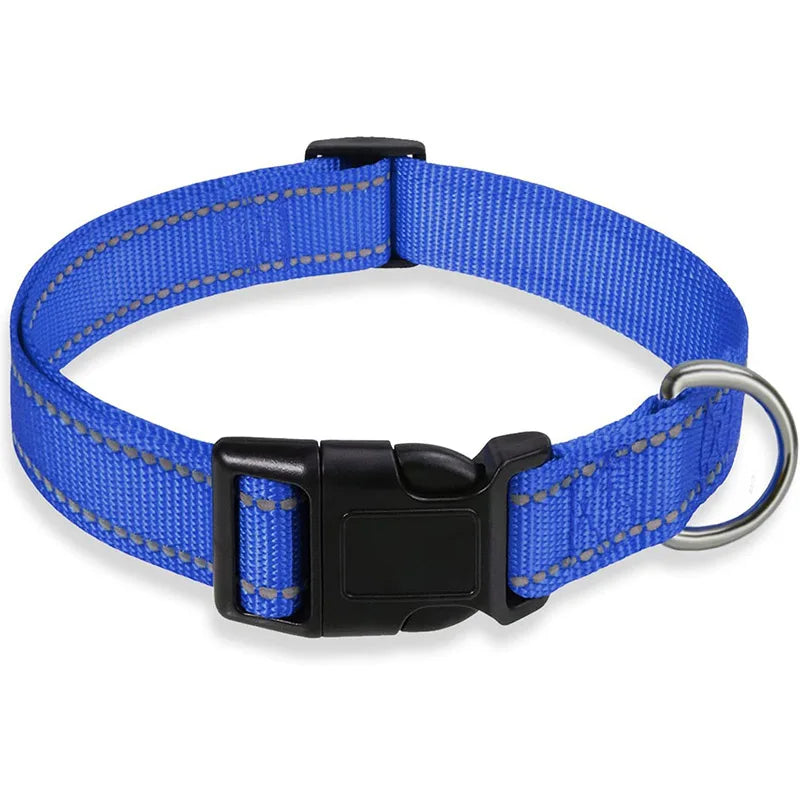 Reflective Adjustable Nylon Dog Collar Strap – Safety Traction Rope