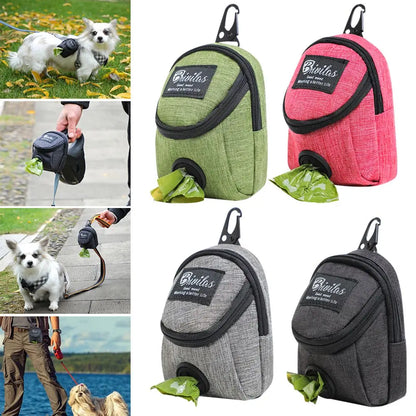Portable Dog Treat Pouch – Training & Travel Bag with Poop Dispenser