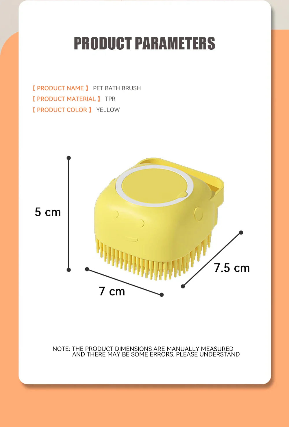 Pet Bathing Brush – Soft Silicone Massage Tool