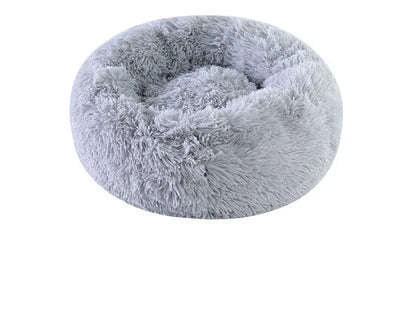 Plush Winter Cat & Dog Nest – Warm, Washable Round Pet Bed