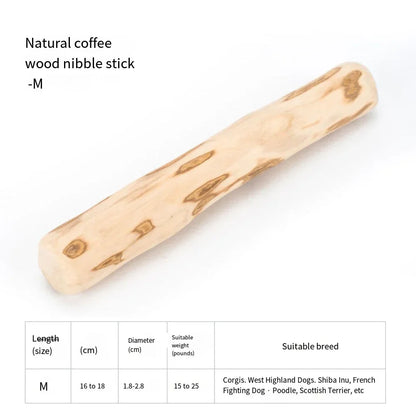 Coffee Wooden Dog Chew Stick – Tooth Pressure Relief Toy