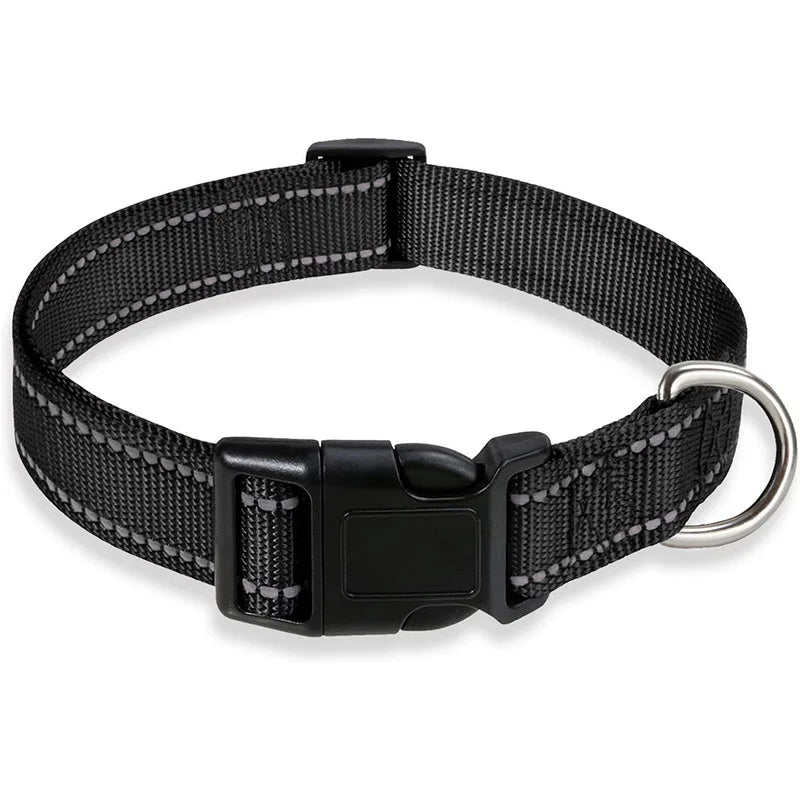 Reflective Adjustable Nylon Dog Collar Strap – Safety Traction Rope