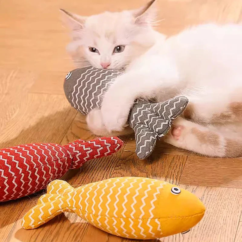 Catnip Fish Toy – Interactive Plush Simulation Fish for Cats & Kittens