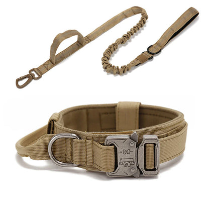 Durable Nylon Dog Collar & Reflective Leash Set – Tactical Training
