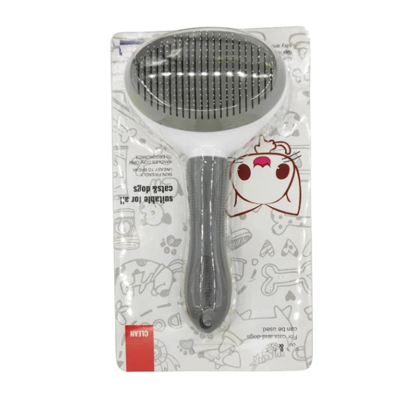 Self-Cleaning Pet Hair Removal Comb for Cats & Dogs