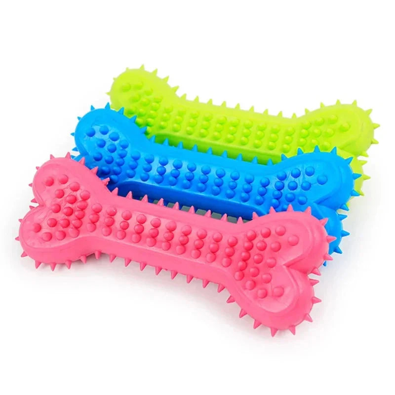 Rubber Bite-Resistant Dog Toy – Teeth Cleaning Chew Toy for Small Dogs