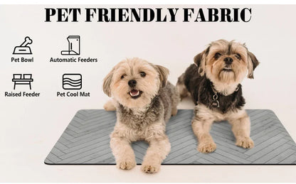 Absorbent Pet Feeding Mat with Waterproof Backing for Dogs & Cats