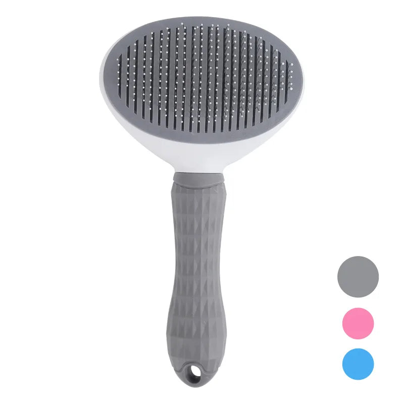 Self-Cleaning Pet Hair Removal Comb for Cats & Dogs