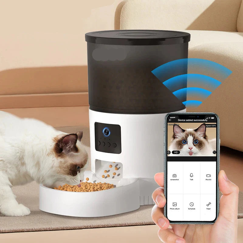 Auto Cat Feeder with Camera – App-Controlled Pet Dispenser