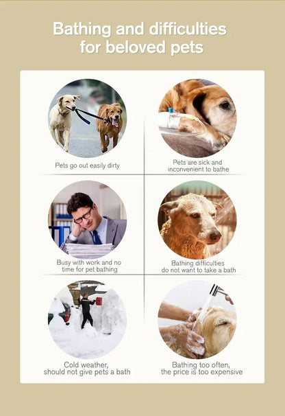 Pet Cleaning Gloves – Wash-Free Bath Wipes for Cats & Dogs