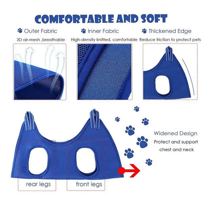 Pet Grooming Hammock for Dogs & Cats – Bath & Nail Cutting Restraint Bag