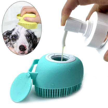 Dog & Cat Bath Massage Brush – Soft Silicone Pet Accessories Tools