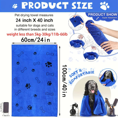 Quick-Drying Microfiber Dog Towel – Super Absorbent