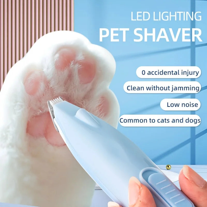 Electric Pet Paw Shaver – Quiet Grooming Trimmer for Cat & Dog Feet