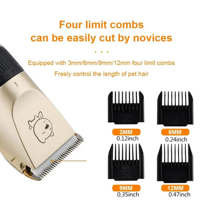 Professional Pet Hair Clipper – USB Grooming Trimmer for Dogs & Cats