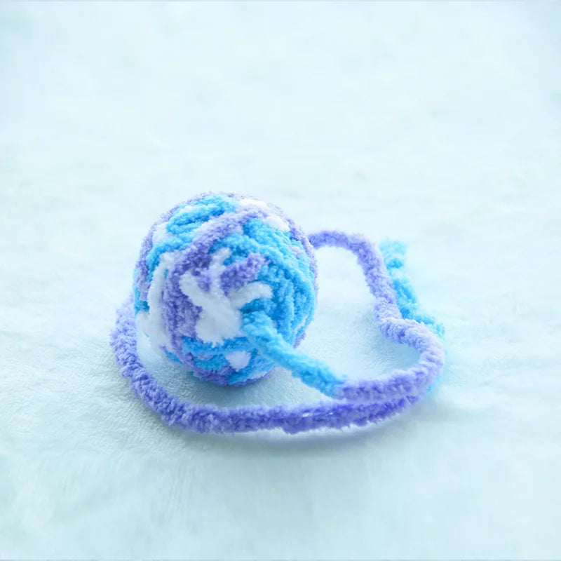 Colorful Yarn Ball Cat Toys with Bell