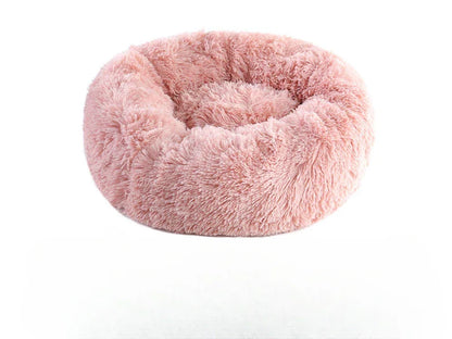 Plush Winter Cat & Dog Nest – Warm, Washable Round Pet Bed