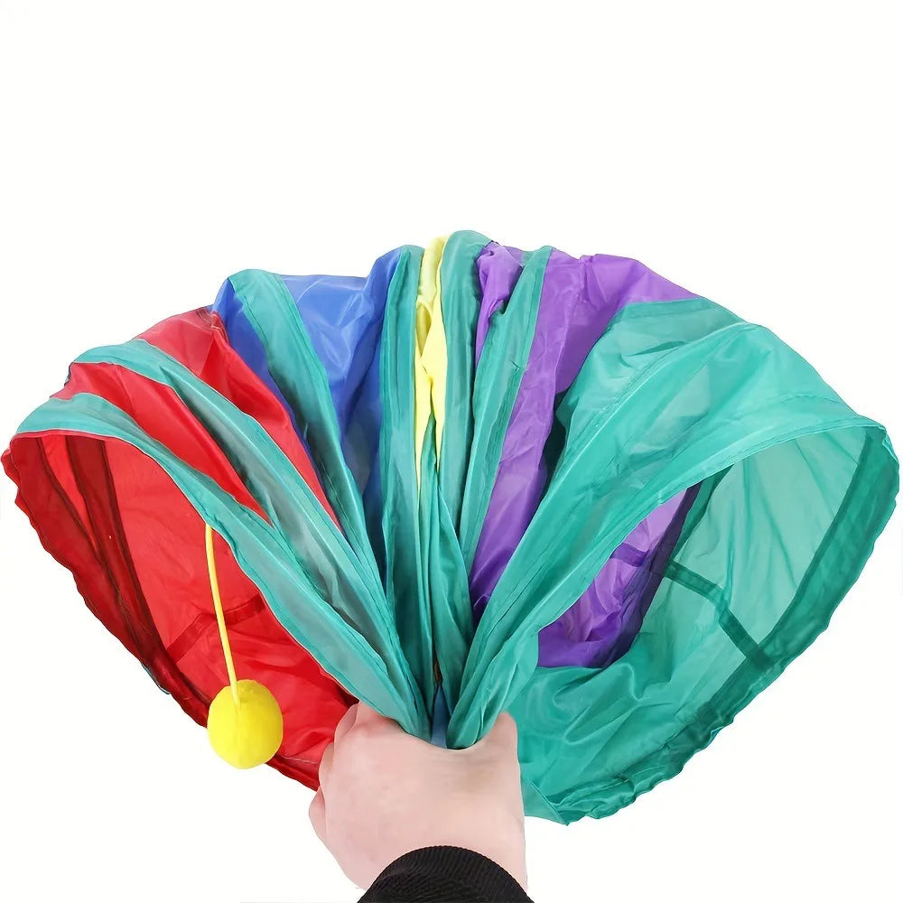 Foldable Cat Tunnel Toy – Breathable Indoor Play Tunnel for Cats