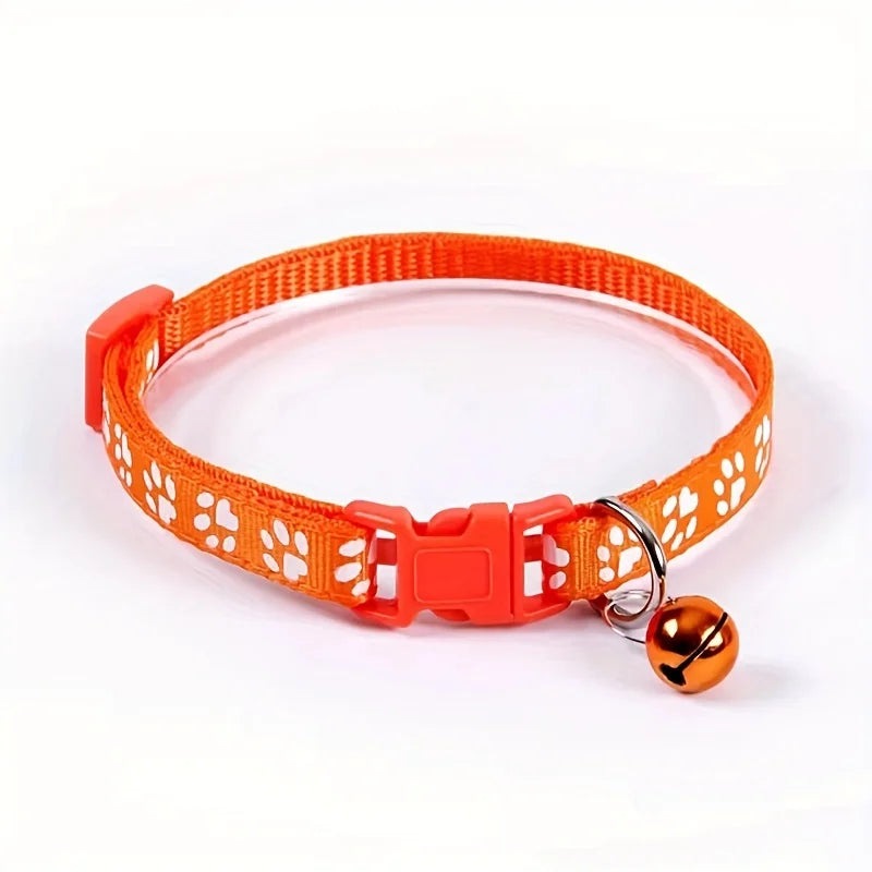 Colorful Adjustable Cat Collar with Bell