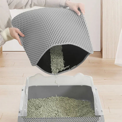 Waterproof Double Layer Cat Litter Mat – Trapping Pad for Easy Clean