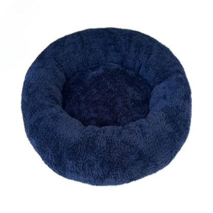 Plush Winter Cat & Dog Nest – Warm, Washable Round Pet Bed