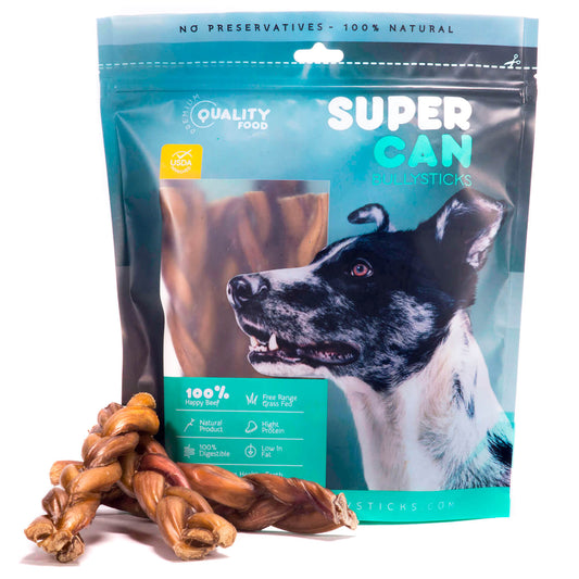 6" Braided Bully Sticks (10-Pack)